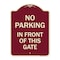 Signmission No Parking in Front of This Gate Heavy-Gauge Aluminum Architectural Sign, 24" x 18", BU-1824-23716 A-DES-BU-1824-23716 - alternate 1
